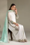 Crinkle Chiffon hand-embroidered | P-294 | Khuda Baksh